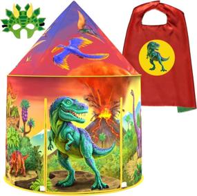 img 4 attached to Мебель для детской игровой комнаты "Динозавры": исключительный, воображаемый наряд для детей с декором и местом для хранения.