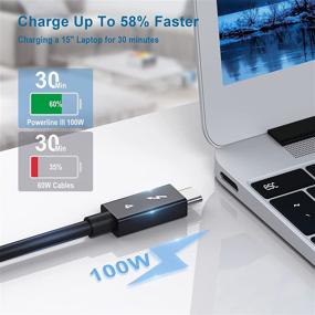 img 1 attached to High-Speed Thunderbolt 4 Cable - 3.3 ft | USB 4/Thunderbolt 3 Compatible | Supports 100W Charging | 40Gbps Data Transfer | 8K/4K Streaming | Type-C Device Essential