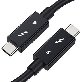 img 4 attached to High-Speed Thunderbolt 4 Cable - 3.3 ft | USB 4/Thunderbolt 3 Compatible | Supports 100W Charging | 40Gbps Data Transfer | 8K/4K Streaming | Type-C Device Essential