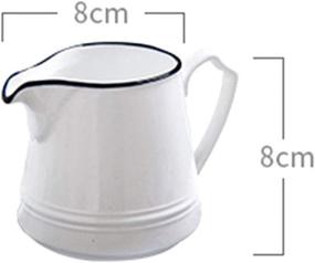 img 3 attached to 🥛 FUYU Simple Ceramic Creamer Pitcher: Sleek Design for Easy Pouring and Creamy Delights