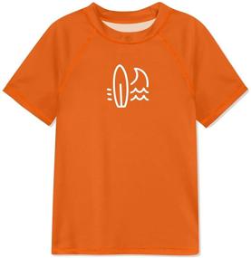 img 3 attached to 👕 BesserBay Boys' UPF 50+ Sun Protection Rash Guard Swim Shirt, Short Sleeve, Ages 3-12 Years