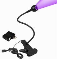 🔦 395nm uv led black light with flexible gooseneck lamp for easy satin detection, ideal for blacklight posters, blacklight parties, and fluorescent paint curing логотип