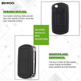 img 1 attached to 🔑 SCITOO Land Rover Key Fob Keyless Entry Remote Replacement - Uncut 3 Buttons for Discovery, LR3, Range Rover, Range Rover Sport