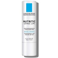 la roche-posay nutritic lip balm: shea butter & ceramides for very dry lips, soothing & repairing chapped lips – 0.15 fl oz (1 pack) logo