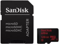 📷 128gb sandisk ultra uhs-i/class 10 micro sdxc memory card with adapter - sdsdquan-128g-g4a [previous version] logo