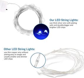 img 3 attached to 🔵 LEDGLE 14 Pack Fairy Lights Battery Operated: Twinkle & Decorate with Flexible Silver Wire for Wedding, Bedroom, Party & Christmas (30LEDs-Blue)