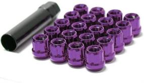 img 1 attached to 🔧 Muteki 31885L Purple Lightweight Spline Drive Lug Nut Set 12mm x 1.25mm (Set of 20) with Key