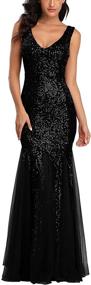 img 1 attached to ARFAR Sparkle Vintage Evening Sleeveless Women's Clothing