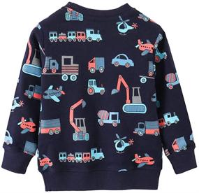 img 3 attached to 🐘 Cute Elephant Pullover Sweatshirts - Boys' Cotton Long Sleeve Outdoor Outfit