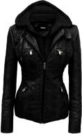 hoffen premium leather jacket detachable women's clothing for coats, jackets & vests logo