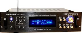 img 3 attached to MUSYSIC 4000W Hybrid Power Amplifier/Pre-Amplifier/Receiver with Bluetooth, AM/FM Tuner, USB/SD Slot, MP3 Input, and iPod Compatibility - MU-H4000BT