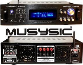 img 4 attached to MUSYSIC 4000W Hybrid Power Amplifier/Pre-Amplifier/Receiver with Bluetooth, AM/FM Tuner, USB/SD Slot, MP3 Input, and iPod Compatibility - MU-H4000BT