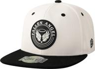 🧢 fpl men's fallen angel logo adjustable snapback trucker hat: stylish white & black design logo