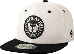 img 4 attached to 🧢 FPL Men's Fallen Angel Logo Adjustable Snapback Trucker Hat: Stylish White & Black Design