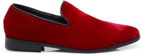 img 3 attached to Step into Elegance! Vintage Velvet Loafers 👞 Classic Tuxedo Men's Shoes in Loafers & Slip-Ons