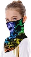 🌈 vibrant galaxy tie dye kids neck gaiter: versatile uv face scarf for boys and girls logo