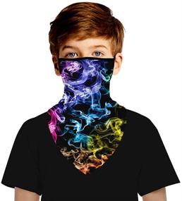 img 3 attached to 🌈 Vibrant Galaxy Tie Dye Kids Neck Gaiter: Versatile UV Face Scarf for Boys and Girls