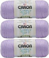 🧶 caron simply soft yarn solids (3-pack) orchid h97003-9717: luxurious and durable yarn for perfectly soft creations logo