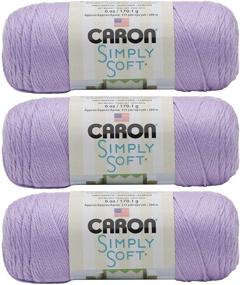 img 1 attached to 🧶 Пряжа Caron Simply Soft в однотонном исполнении (3 упаковки) Orchid H97003-9717: Роскошная и прочная пряжа для безупречных мягких изделий