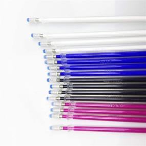 img 2 attached to 🖍️ Ultimate Heat Erasable Fabric Marking Pens Set with 16 Refills - 4 Colors: Perfect for Quilting, Sewing, and Dressmaking