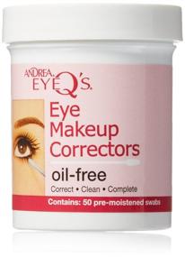 img 4 attached to 👁️ Корректоры макияжа для глаз без масла Andrea Eyeq: эффективные предварительно увлажненные тампоны, 50 штук