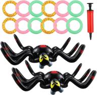 halloween inflatable spiders floating colorful logo