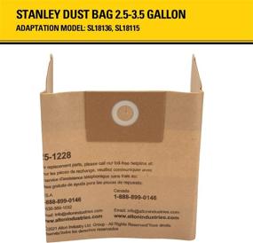 img 2 attached to 💼 Stanley 25-1228 Disposable Filter Bag: Efficient Cleaning Solution for 2.5-3.5 Gallon Wet/Dry Vacuum Cleaner - Pack of 3 Bags