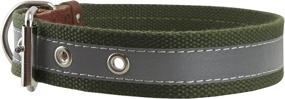 img 1 attached to Cotton Leather Reflective Collar Retriever