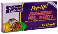 🔶 nicole home collection pre-cut silver aluminum foil sheets, 12” x 10.75”, pack of 25 logo