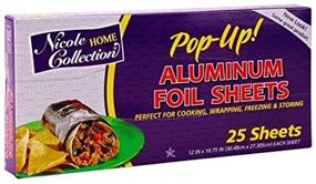 img 1 attached to 🔶 Nicole Home Collection Pre-Cut Silver Aluminum Foil Sheets, 12” x 10.75”, Pack of 25