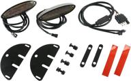 🚨 universal 4-flat red led light kit for trailers, cargo hitch carriers & bicycle racks – enhance visibility, red color, complete with mounting hardware logo