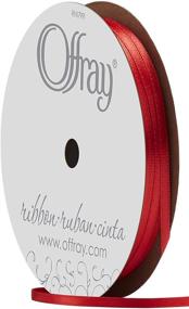 img 2 attached to 🎀 30 Yards of Red 1/8" Wide Double Face Satin Ribbon by Offray