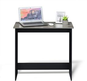 img 1 attached to FURINNO Study Table in French Oak Grey with Simplistic Design