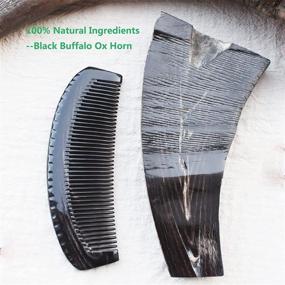 img 2 attached to Natural Handmade Anti Static Full Tooth Portable Hair Care