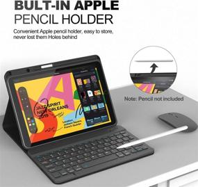 img 1 attached to 🔌 Maxfree iPad Keyboard Case 8th 7th Generation: Detachable Wireless Keyboard, Pencil Holder, Auto Sleep/Wake - iPad Pro 10.5/Air 3rd Gen 2019/2017, iPad 10.2/10.5 Tablet Case