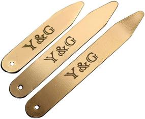 img 4 attached to CS3014 Silver Collar Size 2 5 Inch 2 25 Men's Accessories in Collar Stays