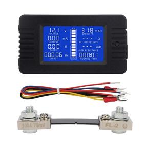 img 4 attached to 🔋 Yeeco Battery Monitor Meter, Multifunction DC Battery Monitor, LCD Display Digital Voltmeter Ammeter for 0-200V 0-100A DC Current Voltage Amperage Power Energy Panel Meter