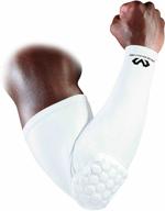 🏈 mcdavid 6500 hex padded arm sleeve with elbow pad - compression arm sleeve for football, volleyball, and baseball protection - available in youth and adult sizes - single unit sleeve логотип