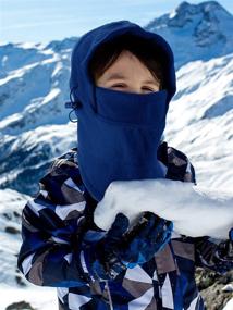 img 3 attached to 🧣 Warm and Cozy: Pieces Balaclava Fleece Winter Double Boys' Accessories for Ultimate Protection