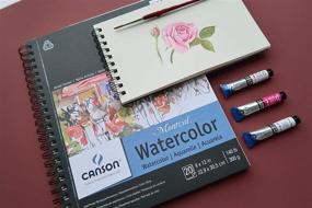 img 2 attached to Canson Montval Watercolor Paper Pad - Heavyweight Cold Press, Micro-Perforated - 140 lb, 9x12 Inches, 20 Sheets