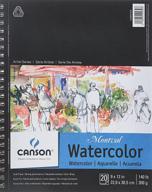 canson montval watercolor paper pad - heavyweight cold press, micro-perforated - 140 lb, 9x12 inches, 20 sheets logo