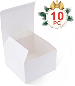 img 3 attached to 🎁 10-Pack White Gift Boxes 6x6x4, Mesha | Gift Boxes with Lids | Bridesmaid & Groomsmen Proposal Box | Gift Boxes for Presents | Cupcake, Wedding, Birthday, Holiday, Bridal & Baby Shower, Party Favor