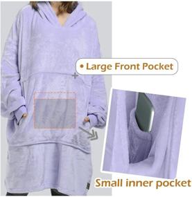 img 2 attached to Cozy Oversized Blanket Hoodie Sweatshirt for Ultimate Comfort - Perfect for Adults, Kids, and Teens!