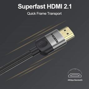 img 2 attached to Aprilery 8K HDMI 2.1 Cable 6.5ft - Ultra High Speed (48Gbps), 8K@60hz, 4K@120Hz, DTS:X, HDR 10, HDCP 2.2 & 2.3 - Compatible with PS5, Xbox Series X, PC, TV