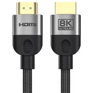 aprilery 8k hdmi 2.1 cable 6.5ft - ultra high speed (48gbps), 8k@60hz, 4k@120hz, dts:x, hdr 10, hdcp 2.2 & 2.3 - compatible with ps5, xbox series x, pc, tv logo