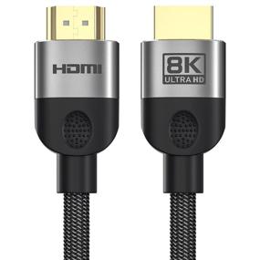 img 4 attached to Aprilery 8K HDMI 2.1 Cable 6.5ft - Ultra High Speed (48Gbps), 8K@60hz, 4K@120Hz, DTS:X, HDR 10, HDCP 2.2 & 2.3 - Compatible with PS5, Xbox Series X, PC, TV