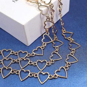 img 2 attached to Suyi Heart Chain Multilayer Silver Women's Jewelry