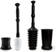 🚽 black bathroom kit: master plunger for toilets with brush and buckets логотип