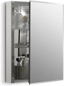img 1 attached to Kohler Frameless Aluminum Bathroom Medicine Cabinet, 20x26 Inch, Recess or Surface Mount, Silver
