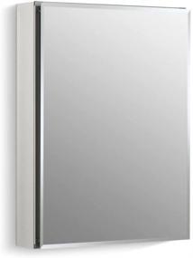 img 4 attached to Kohler Frameless Aluminum Bathroom Medicine Cabinet, 20x26 Inch, Recess or Surface Mount, Silver